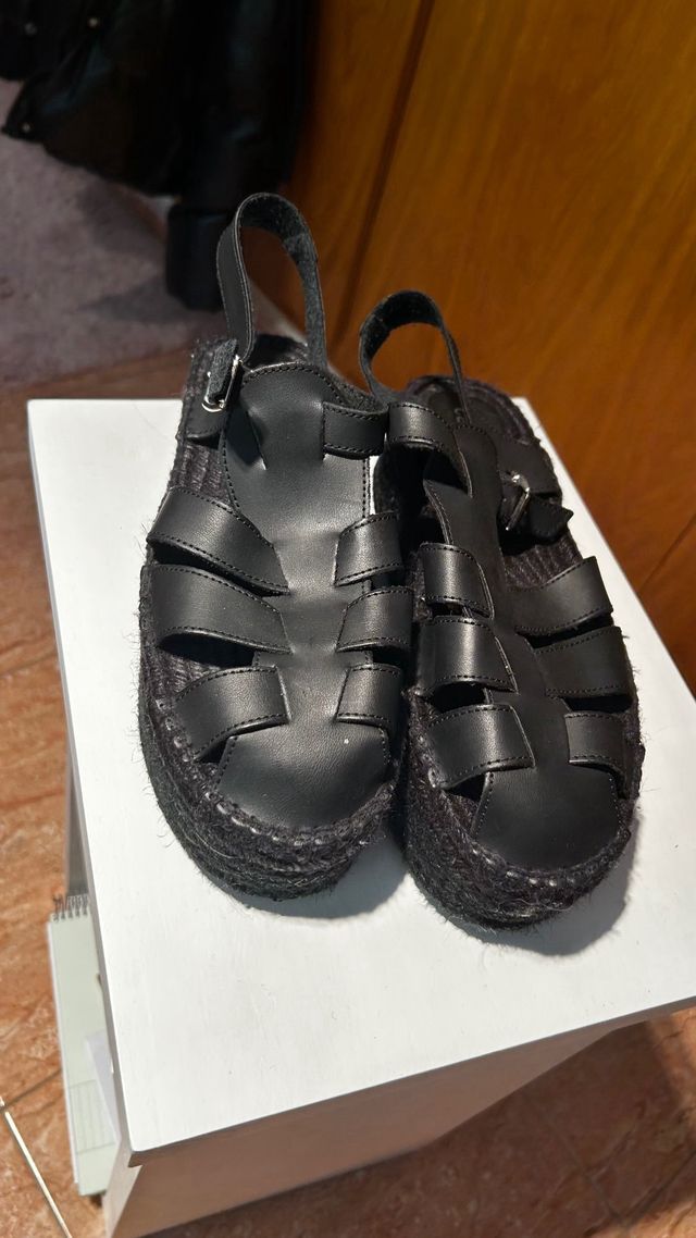 Sandalias plataforma negras