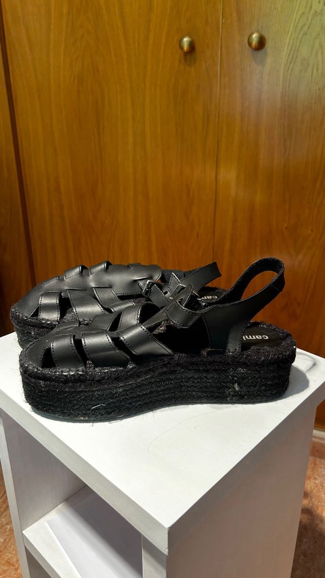 Sandalias plataforma negras