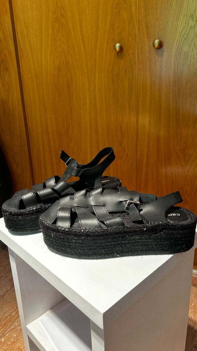 Sandalias plataforma negras