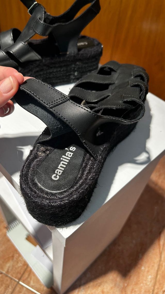 Sandalias plataforma negras