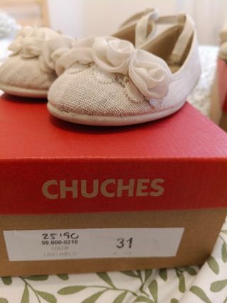 Zapatos Chicco niña beige talla 31 y 32 
 1puesta