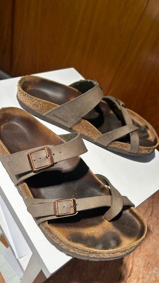Sandalias Birkenstock Piel Marrón