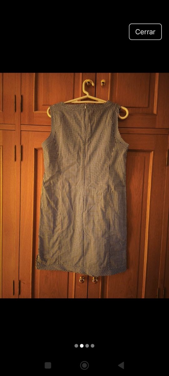 Vestido mini La Jaca blanco y azul