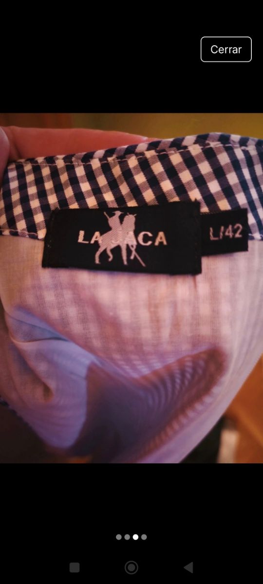 Vestido mini La Jaca blanco y azul