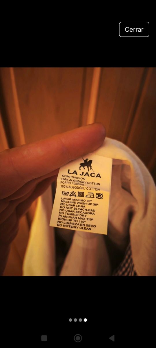 Vestido mini La Jaca blanco y azul