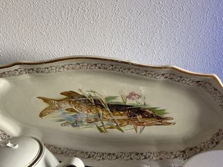 Fuente grande Vajilla Pescado Limoges