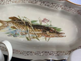 Fuente grande Vajilla Pescado Limoges