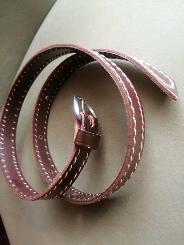 Cinturón piel marrón vintage niño