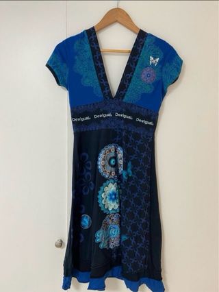 Vestido Desigual azul talla S