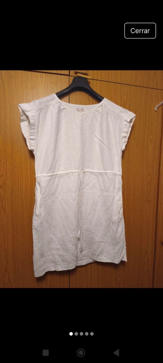 Vestido blanco lino - talla L