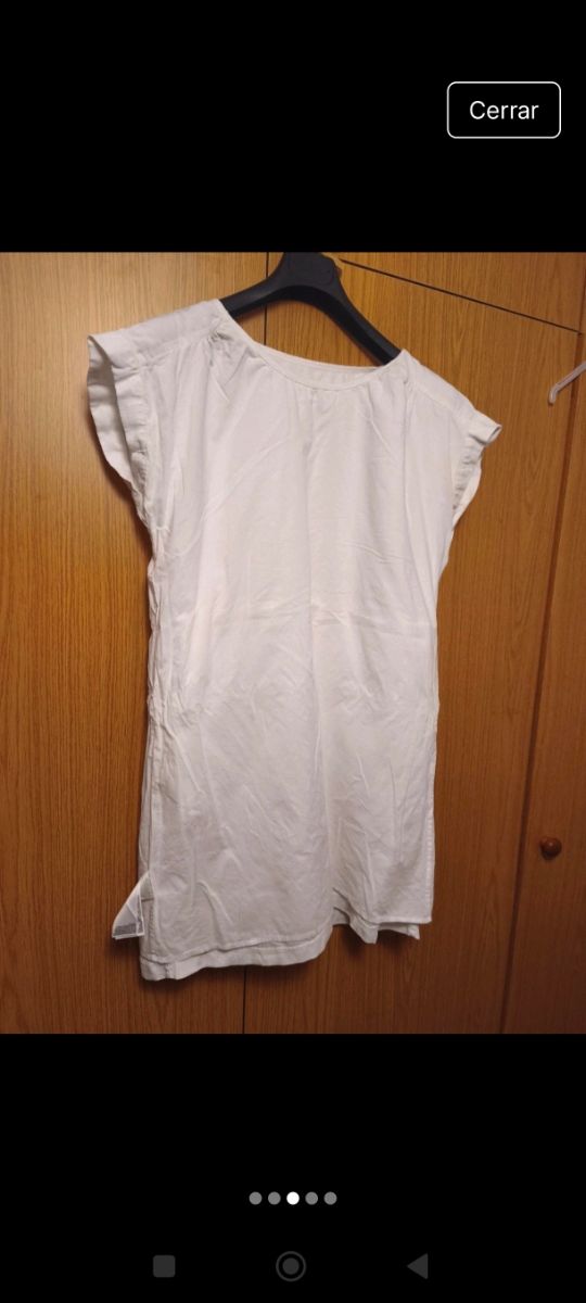 Vestido blanco lino - talla L