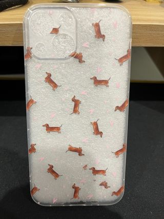 Mini custodia per iPhone 13 - Cani con salsiccia/Teckel