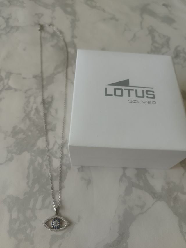 Colgante Lotus Plata Ojo Turco