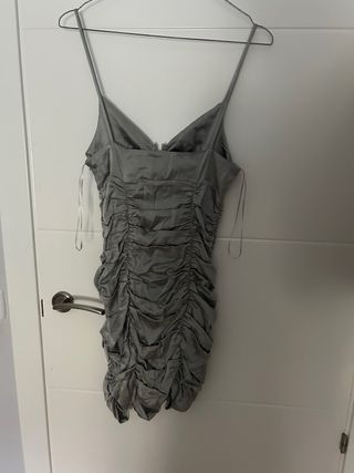 Vestido plateado fiesta - XS