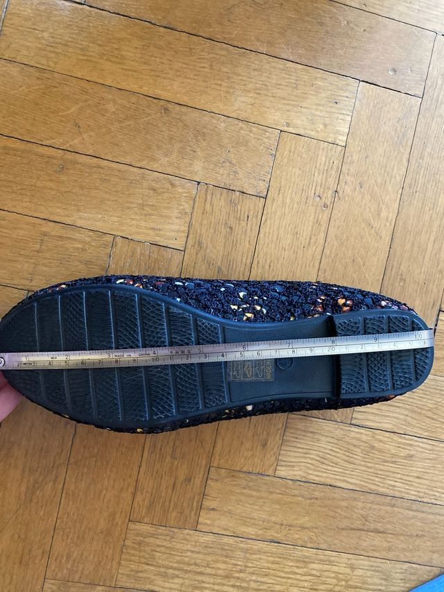 Manoletinas negras multicolor 41