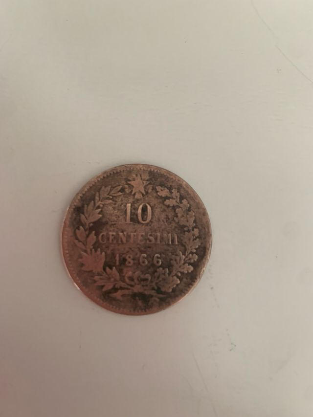 Moneta 10 Centesimi 1866
