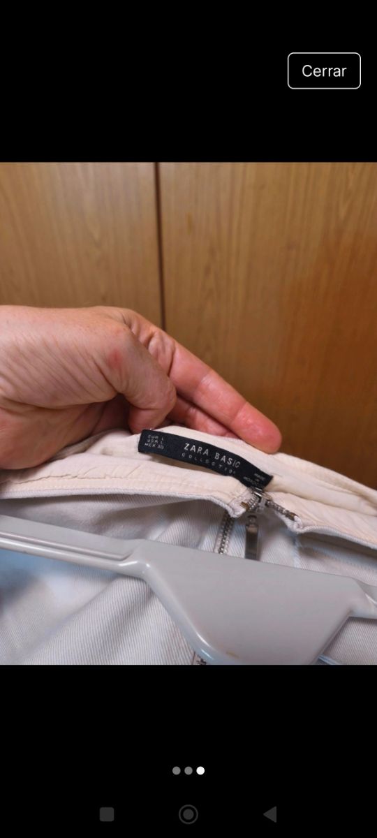 Mini falda beige Zara