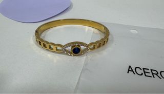 Pulsera Acero Dorado Ojo Turco