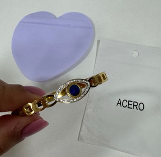 Pulsera Acero Dorado Ojo Turco