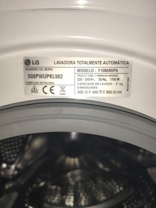 Lavadora LG Direct Drive 6kg A+++
