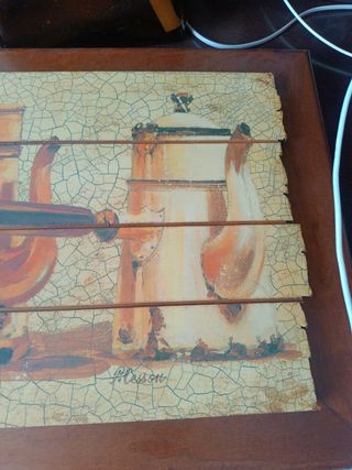 Cuadro rústico de madera