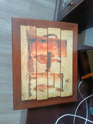 Cuadro rústico de madera