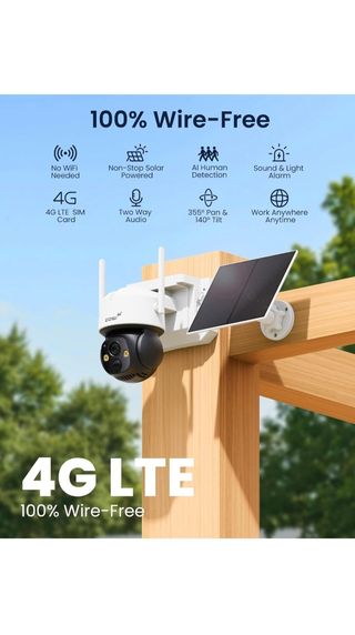 Cámara seguridad ZOSI 4G LTE solar