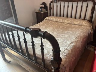 Colcha algodón crochet beige