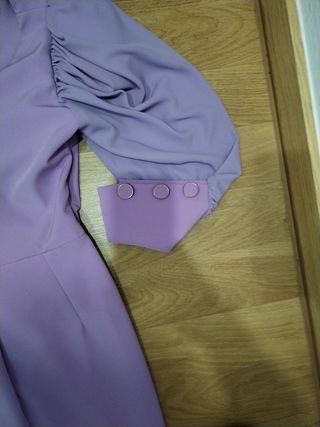 Vestido fiesta asimétrico morado