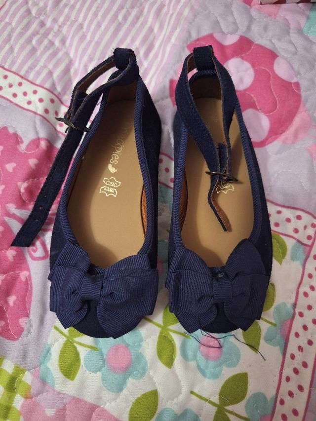 Zapatos niña Piel - Azul Marino