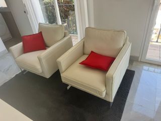1 sillón Piel Beige - Rojos