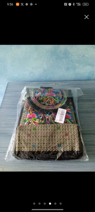 Mochila étnica bordada
