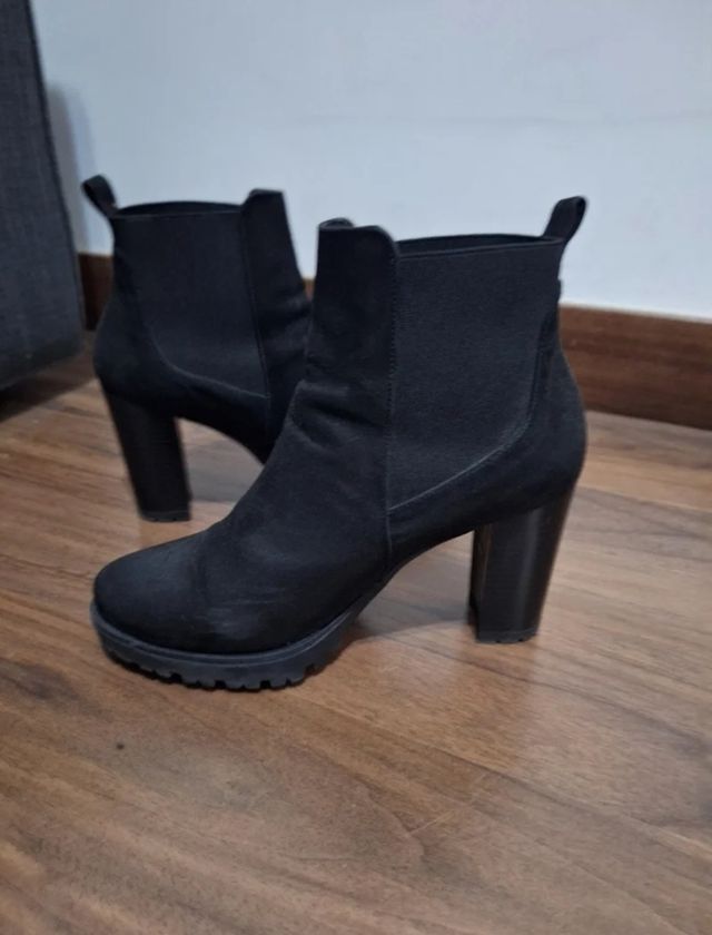 Botines negros tacón alto 37. Perfectos