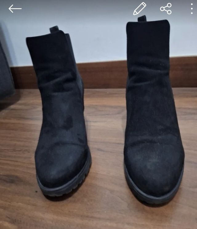 Botines negros tacón alto 37. Perfectos
