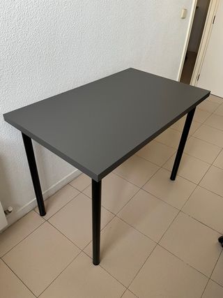 Escritorio LINNMON Ikea Gris + patas ADILS negras
