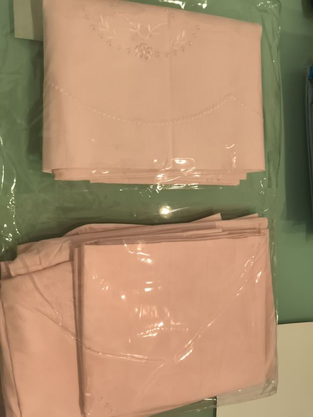 Juego cama 150x190, rosa, algodón