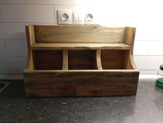 Verdulero rústico de madera