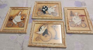 Quadretti Cucina Vintage - 4 pezzi