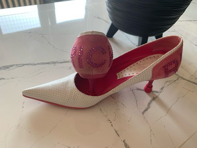 Décolleté John Richmond rosa e bianche