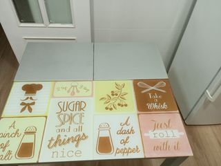 Mesa cocina vintage - Gris