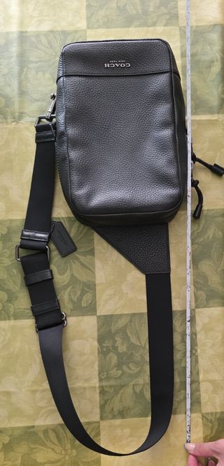 Tracolla Coach uomo, nera