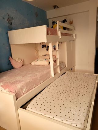 Cama tren 3 camas - Blanca