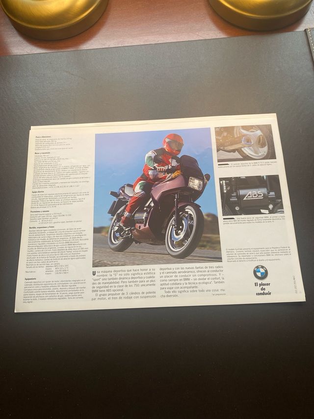 CATALOGO MOTOCICLETAS BMW 1991