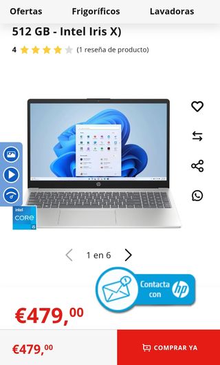 Portátil HP 512GB - Intel Iris X