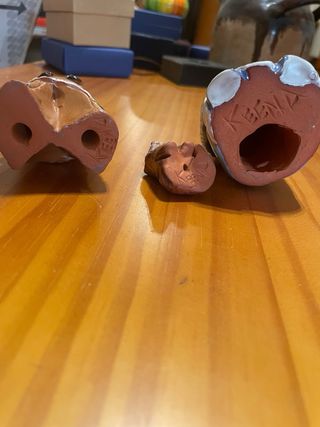 3 Figuritas Keena: Madre e hijo, perro