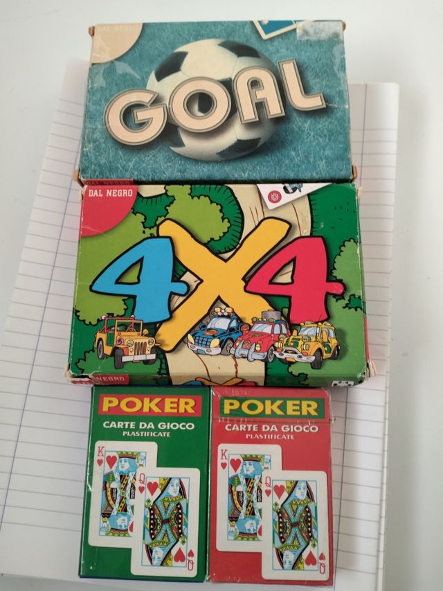 Giochi da tavolo: Goal, 4x4, Poker