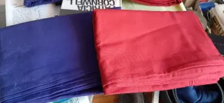 2 Federe Zucchi Cotone Blu e Bordo'