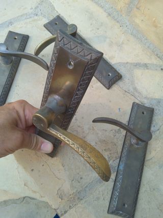 Picaportes bronce antiguos (4)