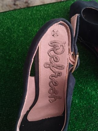 Zapatos cuña mujer negros