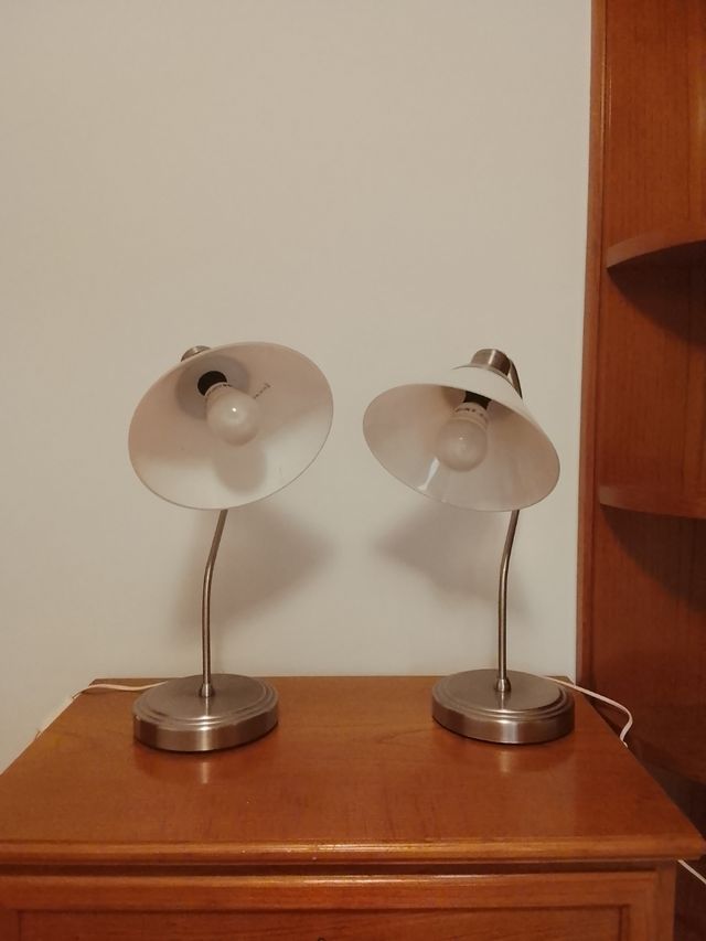 Pack Lamparas escritorio metalica blanca